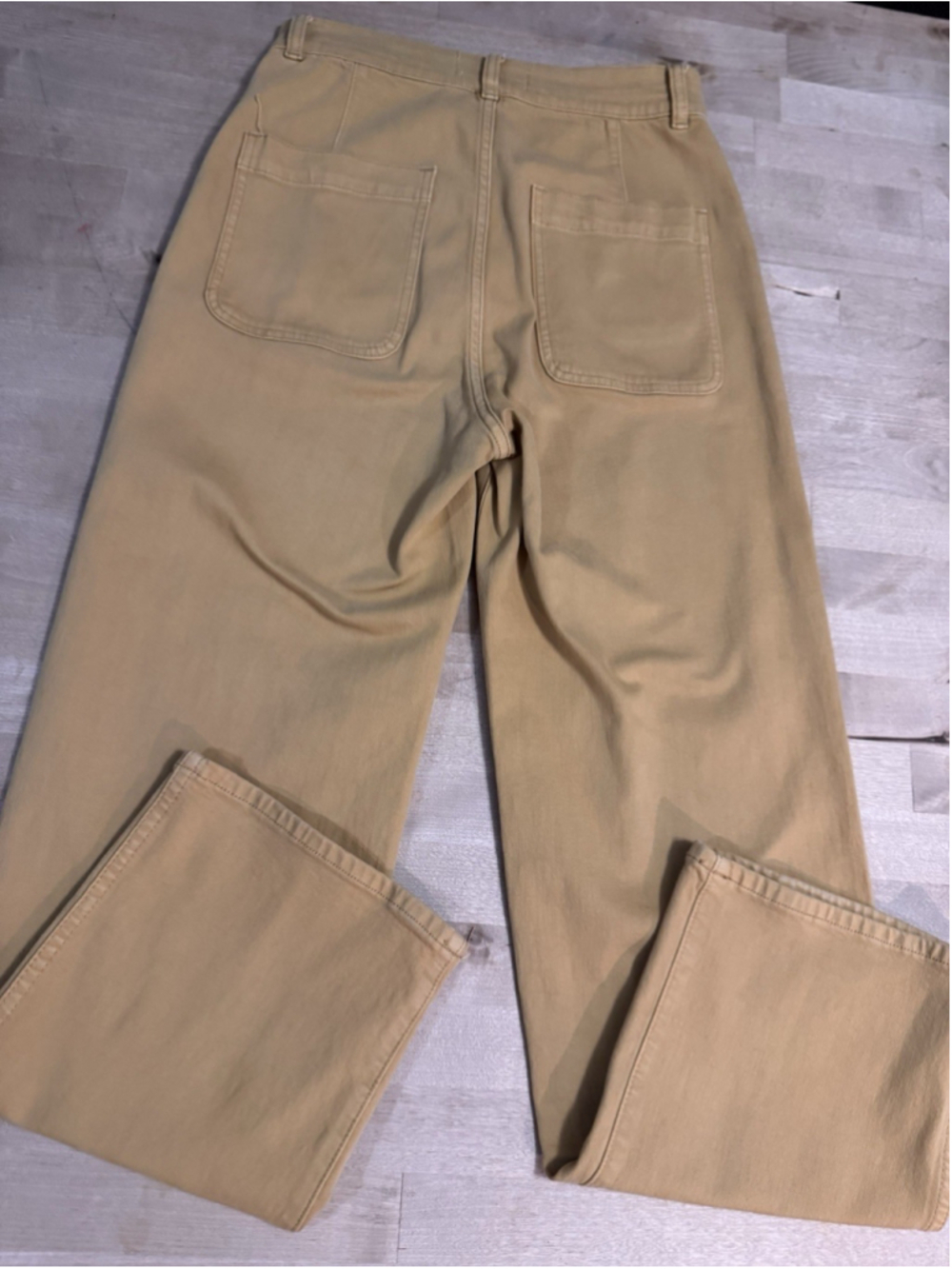 Madewell The Emmy Wide-Leg Pant - Size 25 - MSRP $128 Women’s Tan Cotton - Picture 4 of 9